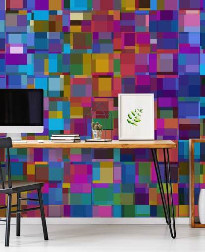colourful square shapes wallpaper