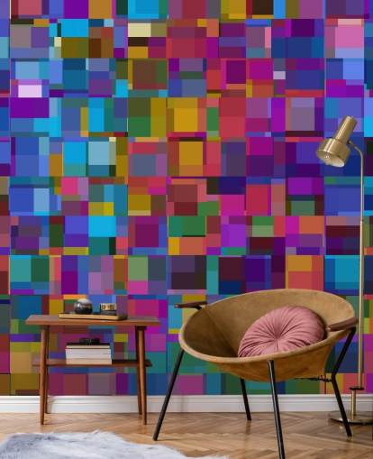 colourful square shapes wallpaper