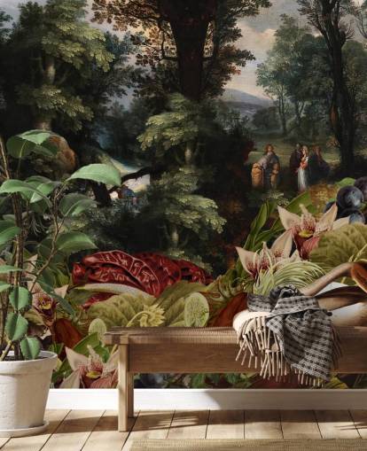 planten, vogel en vintage landschap achtergrond behang planten, vogel en vintage landschap achtergrond behang