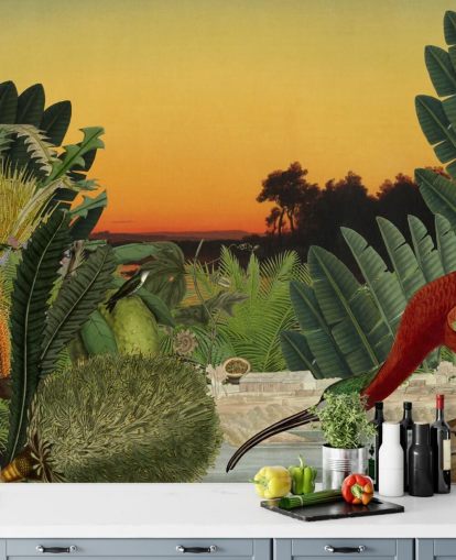 lintu ja trooppinen maisema tapetti lintu ja trooppinen maisema tapetti