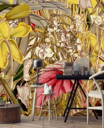 papier peint plantes colorées