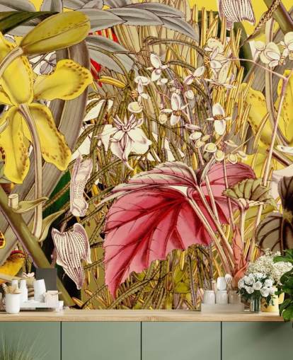 papier peint plantes colorées