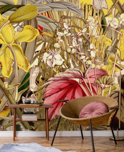 papier peint plantes colorées