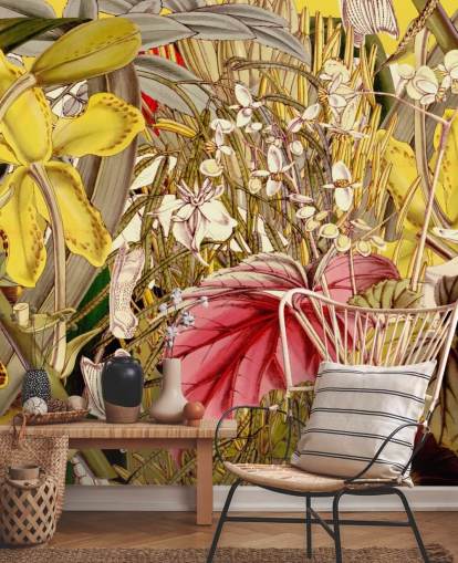 papier peint plantes colorées