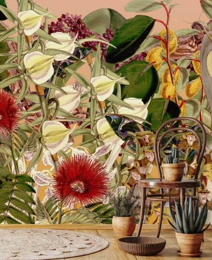 tropical botanical wallpaper