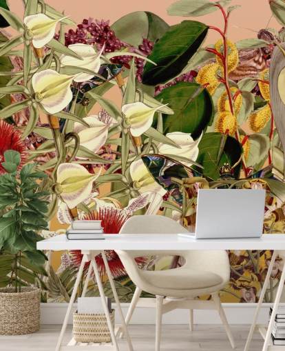 tropical botanical wallpaper
