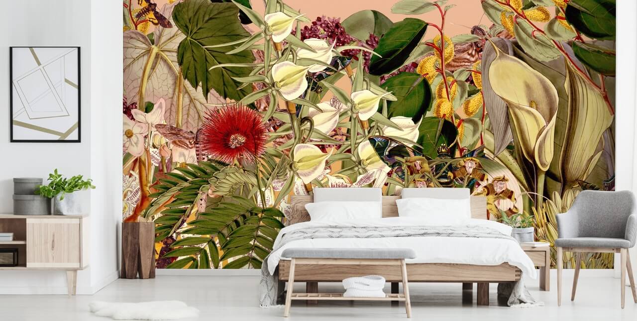 tropisk botanisk tapet