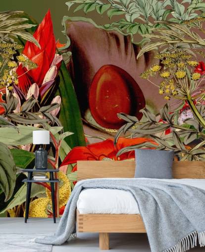 tropical plants and seed wallpaper