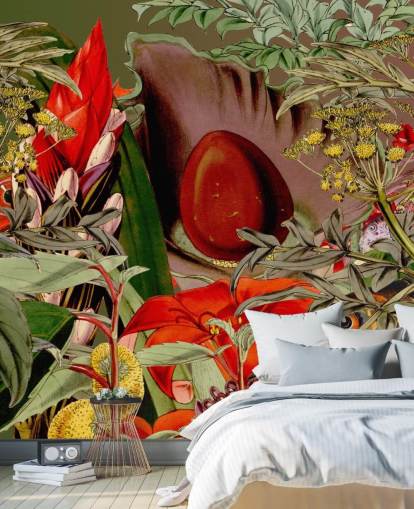 papel pintado de plantas tropicales y semillas papel pintado de plantas tropicales y semillas