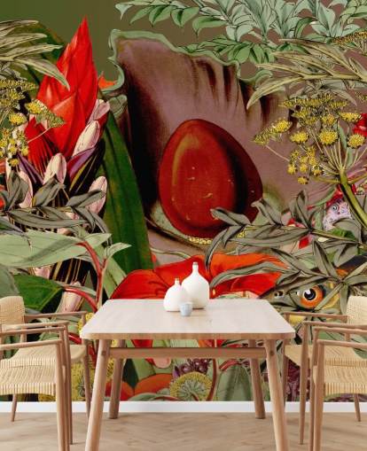 tropical plants and seed wallpaper