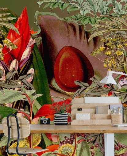 tropical plants and seed wallpaper