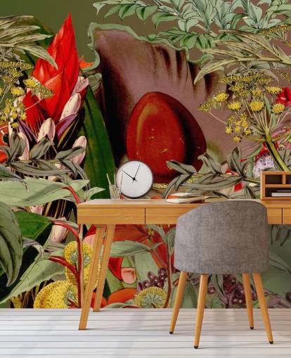 tropical plants and seed wallpaper