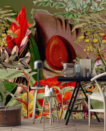 papel pintado de plantas tropicales y semillas papel pintado de plantas tropicales y semillas