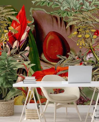 tropical plants and seed wallpaper