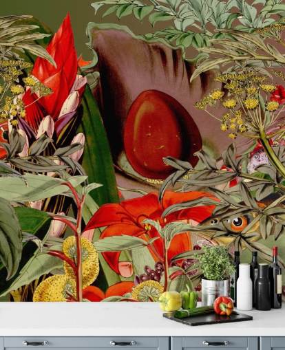 tropiske planter og frø tapet tropiske planter og frø tapet