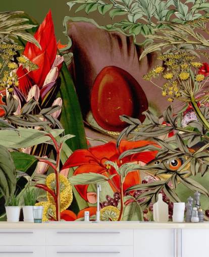 tropical plants and seed wallpaper