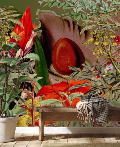 tropical plants and seed wallpaper