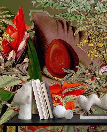 tropische planten en zaadbehang