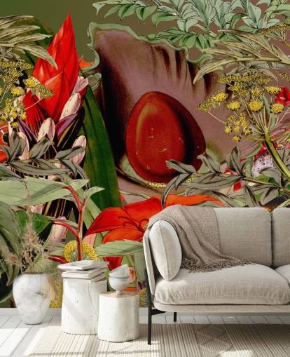 tropical plants and seed wallpaper