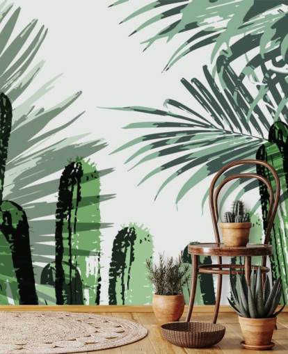 cactussen graffiti behang