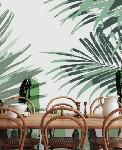 cacti graffiti wallpaper