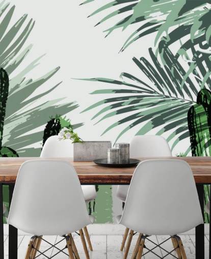 cacti graffiti wallpaper