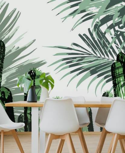 cacti graffiti wallpaper