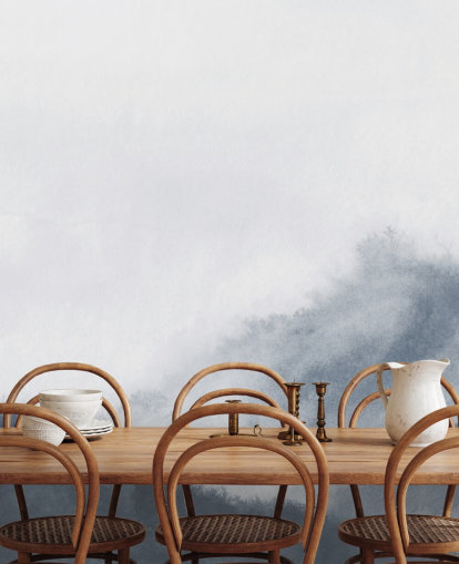 misty mountains in gray watercolor wallpaper