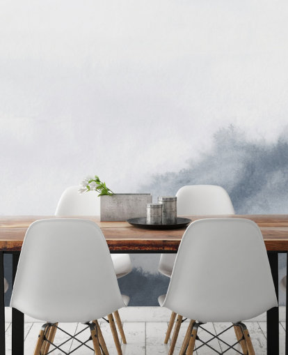 misty mountains in gray watercolor wallpaper