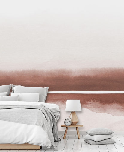 mural de pintura abstracta de terracota y blanco para dormitorios y salas de estar mural de pintura abstracta de terracota y blanco para dormitorios y salas de estar
