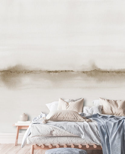 aquarel landschap sepia behang