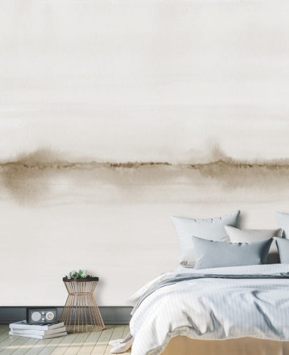 Sepia-Tapete mit Wasserfarben-Landschaft Sepia-Tapete mit Wasserfarben-Landschaft