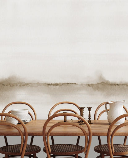 aquarel landschap sepia behang