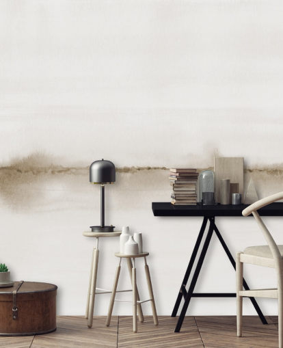 papier peint sépia paysage aquarelle