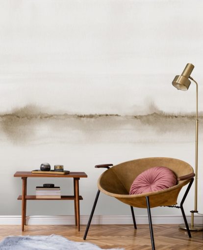 aquarel landschap sepia behang