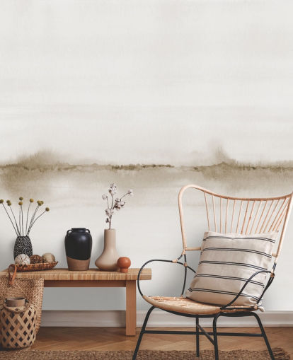 papier peint sépia paysage aquarelle