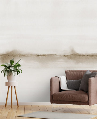 papel de parede sépia de paisagem em aquarela