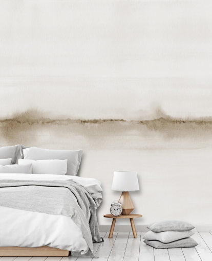 aquarel landschap sepia behang