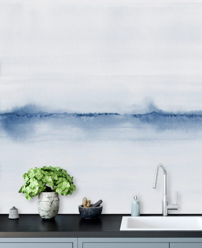 watercolor blue landscape wallpaper watercolor blue landscape wallpaper