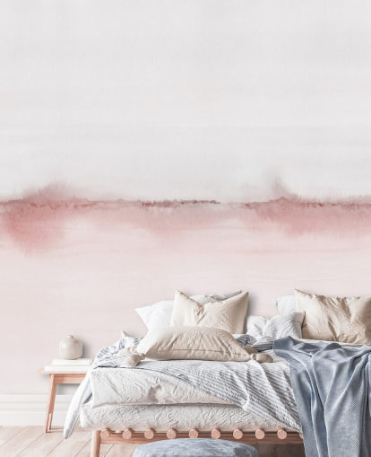 abstract roze en grijs schilderijbehang