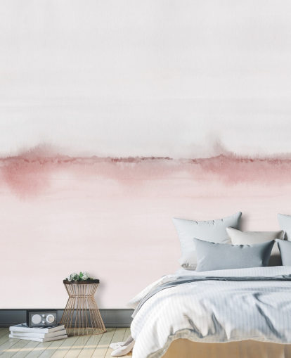 abstract roze en grijs schilderijbehang