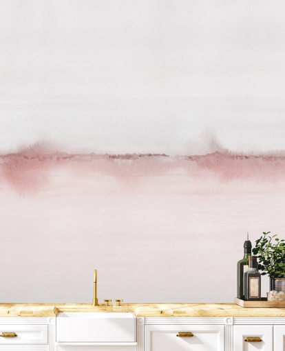 abstract roze en grijs schilderijbehang