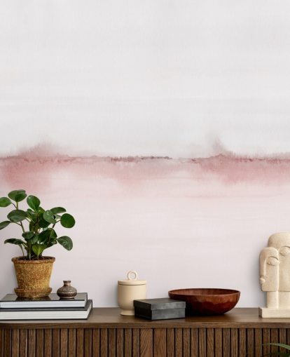 papel de parede abstrato de pintura rosa e cinza