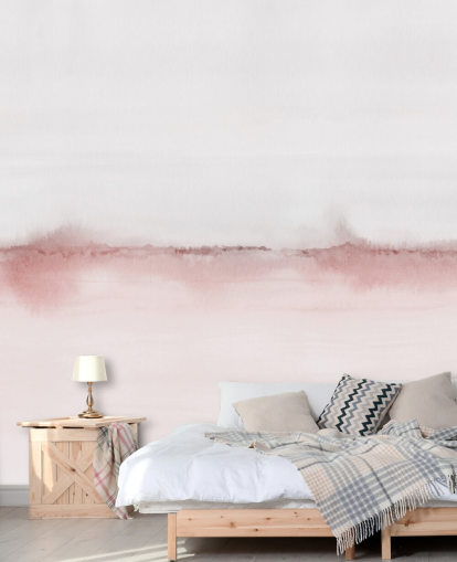 abstract roze en grijs schilderijbehang