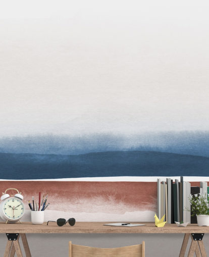 navy, white and terracotta watercolor wallpaper navy, white and terracotta watercolor wallpaper