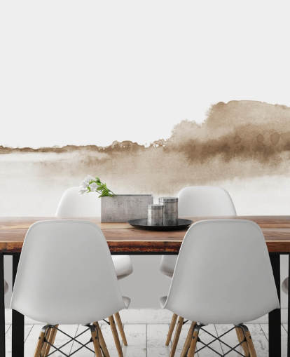 beige watercolor mountains wallpaper