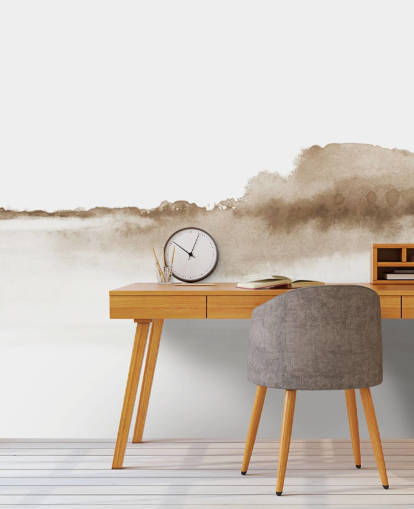 beige akvarel bjerge tapet beige akvarel bjerge tapet