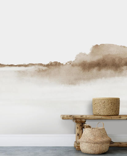 beige aquarel bergen behang beige aquarel bergen behang