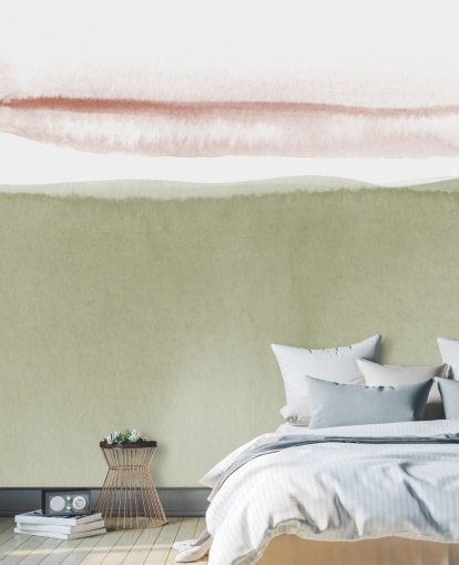 terracotta, white and sage green abstract wallpaper terracotta, white and sage green abstract wallpaper