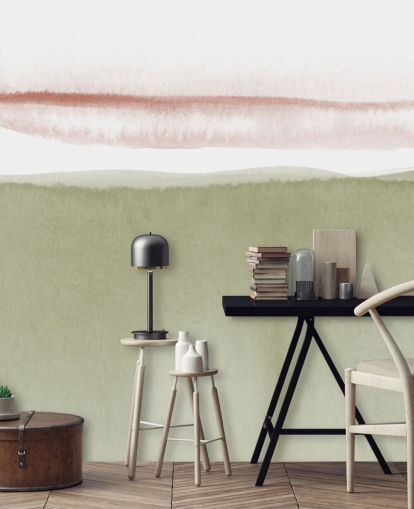 terracotta, white and sage green abstract wallpaper terracotta, white and sage green abstract wallpaper